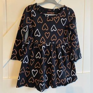 Cat & Jack Long Sleeve 2T Toddler Heart Dress Valentine’s Day